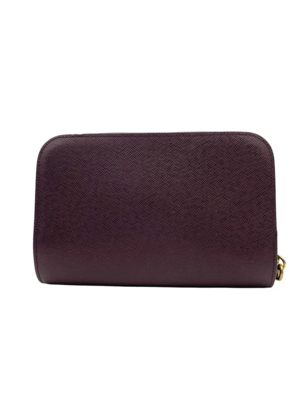 Louis Vuitton Taiga Baikal Clutch Pouch Leather Bordeaux Gold Vintage Classic